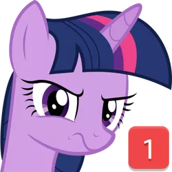 Size: 512x512 | Tagged: safe, artist:shaders, derpibooru import, twilight sparkle, twilight sparkle (alicorn), alicorn, pony, @everyone, angry, discord (program), grumpy, grumpy twilight, looking at you, meme, ping, simple background, solo, transparent background