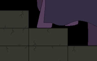 Size: 320x200 | Tagged: animated, artist:herooftime1000, cloak, clothes, derpibooru import, gif, loop, oc, oc:bittersweet nocturne, octavia in the underworld's cello, pixel art, safe, simple background, solo, stairs, unofficial characters only