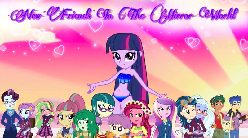 Size: 2048x1140 | Tagged: safe, derpibooru import, editor:huntercwalls, flash sentry, gloriosa daisy, indigo zap, juniper montage, lemon zest, lily pad (equestria girls), princess cadance, principal abacus cinch, sour sweet, sugarcoat, sunny flare, timber spruce, twilight sparkle, wallflower blush, water lily (equestria girls), fanfic, best trends forever, equestria girls, equestria girls (movie), equestria girls series, forgotten friendship, friendship games, legend of everfree, mirror magic, spoiler:eqg specials, background human, beach, bikini, camp everfree outfits, clothes, crystal prep academy uniform, dean cadance, fanfic art, fanfic cover, school uniform, sunset, swimsuit