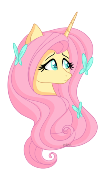 Size: 400x680 | Tagged: safe, artist:dianamur, derpibooru import, fluttershy, pony, unicorn, leak, spoiler:g5, bust, fluttershy (g5), g5, portrait, simple background, solo, transparent background, unicorn fluttershy