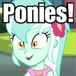 Size: 720x720 | Tagged: safe, derpibooru import, edit, edited screencap, screencap, lyra heartstrings, all's fair in love and friendship games, equestria girls, friendship games, brony, caption, counter-humie, fangirl, humie, image macro, in-universe pegasister, meme, role reversal, text, that human sure does love ponies, that pony sure does love humans