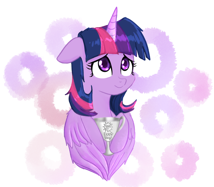 Size: 4000x3500 | Tagged: safe, artist:yinglongfujun, derpibooru import, twilight sparkle, twilight sparkle (alicorn), alicorn, pony, best pony, female, mare, solo, trophy