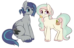 Size: 1000x652 | Tagged: safe, artist:lulubell, derpibooru import, oc, oc:spark shower, oc:spring seedling, unofficial characters only, earth pony, pony, celestia and luna's father, celestia and luna's mother, father, female, male, mare, mother, stallion