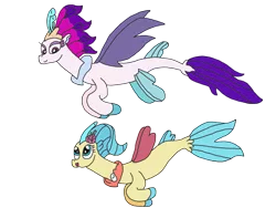 Size: 2048x1536 | Tagged: artist:supahdonarudo, derpibooru import, duo, female, mother and child, mother and daughter, my little pony: the movie, princess skystar, queen novo, safe, seapony (g4), simple background, transparent background