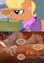 Size: 567x810 | Tagged: abbott and costello, baseball, baseball bat, comic, cropped, derpibooru import, dialogue, ear piercing, earring, edit, edited screencap, equestria games (episode), g1, g1 to g4, generation leap, jewelry, ms. harshwhinny, my little pony 'n friends, piercing, safe, screencap, screencap comic, slugger, somnambula (episode), speech bubble, sports, who's on first?