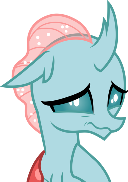 Size: 3000x4244 | Tagged: .ai available, artist:cloudyglow, changedling, changeling, cute, derpibooru import, diaocelles, female, frown, nervous, ocellus, sad, safe, simple background, solo, the hearth's warming club, transparent background, vector, wavy mouth, woobie
