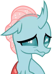 Size: 3000x4244 | Tagged: .ai available, artist:cloudyglow, changedling, changeling, cute, derpibooru import, diaocelles, female, frown, nervous, ocellus, sad, safe, simple background, solo, the hearth's warming club, transparent background, vector, wavy mouth, woobie