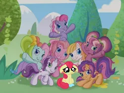 Size: 640x480 | Tagged: abuse, apple bloom, applebuse, cheerilee (g3), core seven, crying, derpibooru import, edit, emotional warfare, g3.5, pinkie pie (g3), rainbow dash (g3), safe, scootaloo (g3), starsong, sweetie belle (g3), toola roola