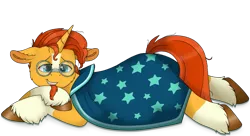 Size: 1387x756 | Tagged: safe, artist:69beas, derpibooru import, sunburst, pony, unicorn, bedroom eyes, clothes, cute, digital art, glasses, male, simple background, smiling, socks (coat marking), solo, transparent background, unshorn fetlocks