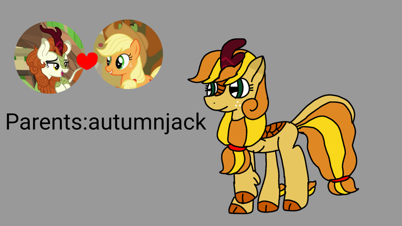 Size: 1920x1080 | Tagged: applejack, artist:徐詩珮, autumn blaze, autumnjack, derpibooru import, female, hybrid, interspecies offspring, lesbian, magical lesbian spawn, next generation, offspring, parent:applejack, parent:autumn blaze, parents:autumnjack, safe, shipping, sounds of silence