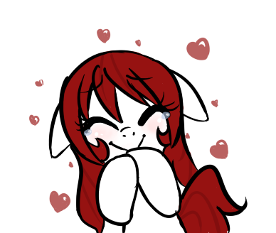 Size: 388x328 | Tagged: safe, artist:jessy, derpibooru import, oc, oc:palette swap, unofficial characters only, earth pony, pony, tumblr:ask palette swap, ^^, blushing, eyes closed, female, floppy ears, heart, mare, simple background, smiling, solo, white background