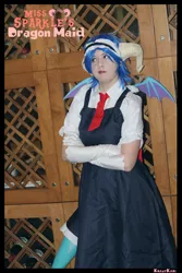 Size: 3456x5184 | Tagged: artist:krazykari, clothes, cosplay, costume, derpibooru import, human, irl, irl human, maid, miss kobayashi's dragon maid, photo, princess ember, safe, solo