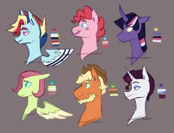 Size: 1024x786 | Tagged: safe, artist:johnathan-leviathan, derpibooru import, applejack, fluttershy, pinkie pie, rainbow dash, rarity, twilight sparkle, pony, applejack (male), bubble berry, butterscotch, dusk shine, elusive, male six, mane six, rainbow blitz, rule 63