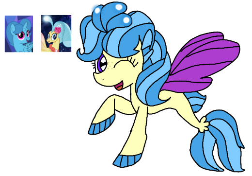 Size: 520x362 | Tagged: alicorn, artist:徐詩珮, derpibooru import, female, lesbian, magical lesbian spawn, my little pony: the movie, next generation, offspring, parent:princess skystar, parent:spring rain, parents:springstar, princess skystar, safe, seaponified, seapony (g4), shipping, species swap, spring rain, springstar