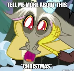 Size: 600x578 | Tagged: best gift ever, caption, christmas who?, cropped, derpibooru import, discord, edit, edited screencap, image macro, safe, screencap, solo, spongebob squarepants, text, wide eyes