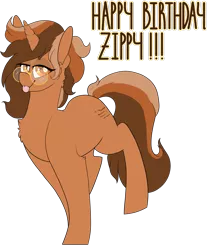 Size: 1280x1548 | Tagged: safe, artist:liefsong, derpibooru import, oc, oc:sign, pony, unicorn, :p, cute, gift art, glasses, silly, tongue out, zippysqrl's birthday