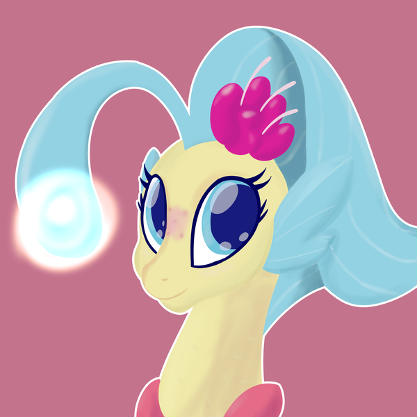 Size: 6000x6000 | Tagged: absurd resolution, artist:chedx, bust, cute, derpibooru import, my little pony: the movie, pink background, portrait, princess skystar, safe, seapony (g4), simple background, skyabetes
