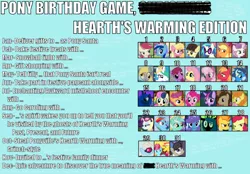 Size: 1000x694 | Tagged: birthday game, christmas, derpibooru import, exploitable meme, hearth's warming, holiday, meme, safe, text