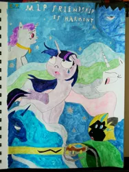 Size: 2976x3968 | Tagged: artist:mlpquang20-c, crossover, derpibooru import, oc, oc:moonlight, oc:smith thunderclap, pokémon, safe, traditional art, zeraora