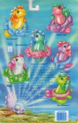 Size: 711x1119 | Tagged: baby sea ponies, backcard, beachcomber (g1), crepuscular rays, derpibooru import, everypony laughs ending, forgotten birthday, g1, official, oyster, pearl, pretty and pearly baby sea ponies, ripple (g1), safe, sea shimmer, story, sun shower, surf rider, underwater, water lily (g1)