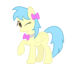 Size: 739x711 | Tagged: safe, derpibooru import, oc, oc:左岸, unofficial characters only, pony, 2019 community collab, derpibooru community collaboration, bow, bowtie, colored, flat colors, hair bow, pale color, show accurate, simple background, soft color, solo, transparent background