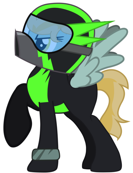 Size: 5760x7475 | Tagged: safe, artist:ramseybrony17, derpibooru import, oc, oc:jasper (ice1517), unofficial characters only, pegasus, pony, icey-verse, absurd resolution, clothes, helmet, magical lesbian spawn, male, next generation, offspring, parent:lightning dust, parent:limestone pie, parents:limedust, raised hoof, solo, stallion, the washouts, trans boy, transgender, uniform, vector, washouts uniform, wristband