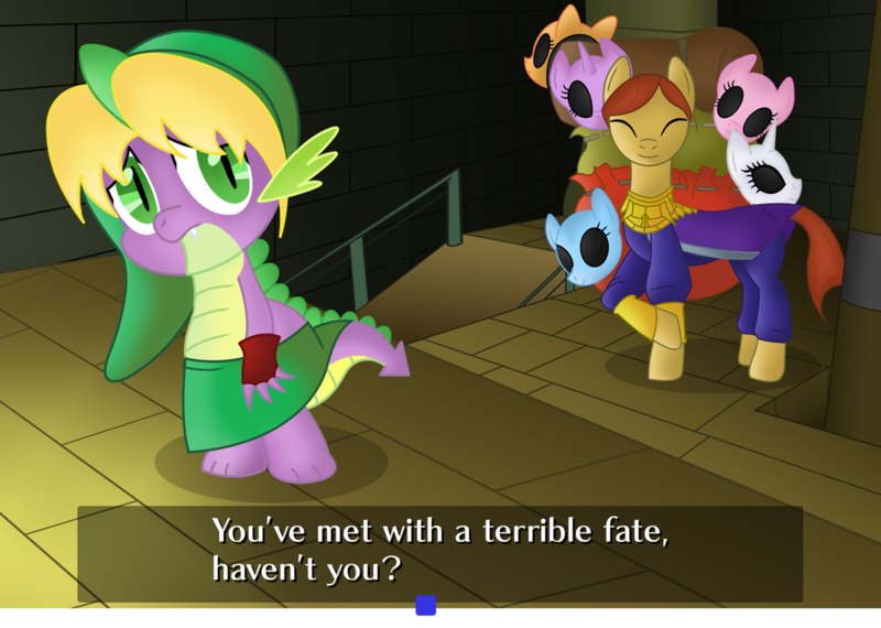 Size: 1024x729 | Tagged: artist:someponytolove, derpibooru import, dragon, happy mask salesman, linkspike, safe, spike, the legend of zelda, the legend of zelda: majora's mask