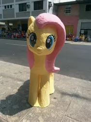 Size: 2448x3264 | Tagged: safe, derpibooru import, fluttershy, pegasus, pony, c:, cute, ecuador, female, irl, looking at you, mare, photo, piñata, smiling, solo, this will end in tears