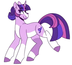 Size: 1366x1233 | Tagged: safe, artist:unicorn-mutual, derpibooru import, oc, oc:cassiopeia crux, unofficial characters only, pony, unicorn, blaze (coat marking), female, magical lesbian spawn, mare, offspring, pale belly, parent:starlight glimmer, parent:twilight sparkle, parents:twistarlight, simple background, socks (coat marking), solo, transparent background