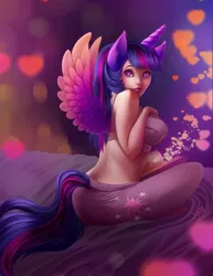 Size: 1483x1923 | Tagged: alicorn, artist:xoxobellatrixxx, breasts, derpibooru import, female, human, humanized, love spell, solo, suggestive, twilight sparkle, twilight sparkle (alicorn)