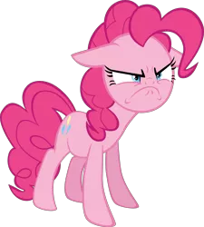 Size: 9000x10000 | Tagged: safe, artist:mrkat7214, derpibooru import, pinkie pie, pony, rock solid friendship, :c, >:c, absurd resolution, angry, floppy ears, frown, simple background, transparent background, vector