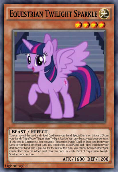 Size: 813x1185 | Tagged: alicorn, artist:lightningciel, card, derpibooru import, female, mare, safe, twilight sparkle, twilight sparkle (alicorn), yu-gi-oh!, yugioh card