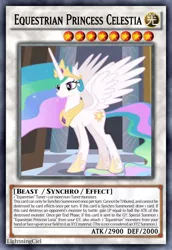 Size: 813x1185 | Tagged: alicorn, artist:lightningciel, card, derpibooru import, female, mare, princess celestia, safe, yu-gi-oh!, yugioh card