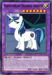 Size: 813x1185 | Tagged: safe, artist:lightningciel, derpibooru import, shining armor, pony, unicorn, card, male, stallion, yu-gi-oh!, yugioh card