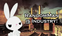 Size: 600x347 | Tagged: album cover, angel bunny, angel is not amused, animals (album), battersea power station, derpibooru import, edit, factory, hipgnosis, industry, know your meme, london, pink floyd, safe, united kingdom