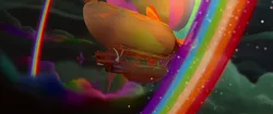 Size: 1920x804 | Tagged: airship, celaeno's airship, cloud, derpibooru import, my little pony: the movie, no pony, rainbow trail, safe, screencap, speed trail