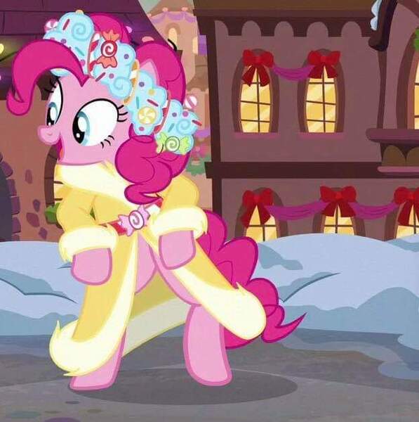 Size: 624x627 | Tagged: a hearth's warming tail, bipedal, cute, dancing, derpibooru import, pinkie pie, safe, screencap, spirit of hearth's warming presents, tap dancing