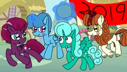 Size: 1920x1080 | Tagged: safe, artist:徐詩珮, derpibooru import, autumn blaze, fizzlepop berrytwist, glitter drops, spring rain, tempest shadow, alicorn, kirin, pony, my little pony: the movie, sounds of silence, 2019, alicornified, awwtumn blaze, ball, cute, female, friendship, glitter drops gets all the mares, glitterbetes, glitterblaze, glittercorn, glittershadow, glitterspringshadowblaze, happy new year, happy new year 2019, holiday, lesbian, levitation, magic, male, mare, playing, quartet, race swap, reunion, running, shipping, springbetes, springdrops, stallion, telekinesis, tempest shadow's friends, tempestbetes, tempesticorn