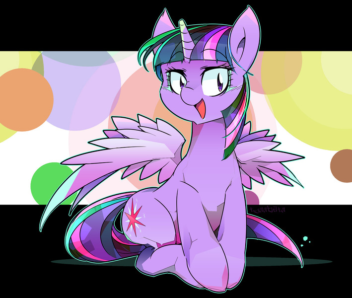 Size: 1200x1015 | Tagged: safe, artist:tyuubatu, derpibooru import, twilight sparkle, twilight sparkle (alicorn), alicorn, pony, cute, female, mare, open mouth, sitting, solo