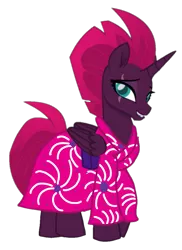 Size: 787x1080 | Tagged: safe, artist:徐詩珮, derpibooru import, edit, vector edit, fizzlepop berrytwist, tempest shadow, alicorn, pony, alicornified, clothes, cute, female, kimono (clothing), mare, race swap, simple background, tempest gets her horn back, tempest gets her wings back, tempestbetes, tempesticorn, transparent background, vector