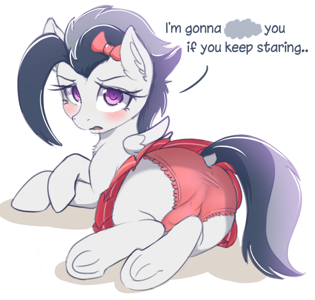 Size: 900x857 | Tagged: suggestive, artist:anonymous, derpibooru import, rumble, pegasus, pony, /mlp/, 4chan, blushing, bow, clothes, colt, crossdressing, cute, dock, drawthread, dress, femboy, frog (hoof), hair bow, implied foalcon, looking at you, looking back, looking back at you, male, rumblebetes, solo, solo male, trap, underhoof