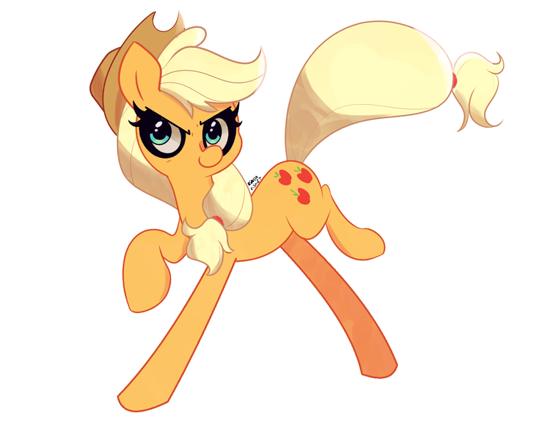 Size: 1500x1200 | Tagged: safe, artist:turtlefarminguy, derpibooru import, applejack, earth pony, pony, applejack's hat, cowboy hat, cute, female, freckles, hat, mare, simple background, smiling, solo, white background