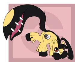Size: 1200x1000 | Tagged: safe, artist:savannaeve, derpibooru import, ponified, mawile, pony, cute, looking up, pokémon, solo