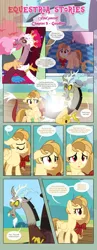 Size: 1919x4921 | Tagged: safe, artist:estories, derpibooru import, discord, oc, oc:alice goldenfeather, draconequus, flying pig, pegasus, pig, pony, comic:find yourself, comic, dialogue, discord's throne, female, floppy ears, male, mare, ponyville train station