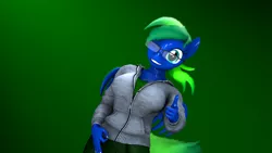 Size: 3840x2160 | Tagged: 👌, 3d, anthro, anthro oc, artist:caveboy2000, breasts, clothes, derpibooru import, female, glasses, hand, hand on hip, oc, oc:thundy, pegasus, safe, smiling, solo, source filmmaker, thumbs up