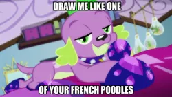 Size: 1920x1080 | Tagged: safe, derpibooru import, edit, edited screencap, screencap, spike, spike the regular dog, dog, equestria girls, equestria girls series, reboxing with spike!, spoiler:eqg series (season 2), bedroom eyes, clothes, draw me like one of your french girls, draw me like one of your french poodles, gem, meme, shoes, slippers, stupid sexy spike, titanic