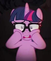 Size: 901x1079 | Tagged: safe, derpibooru import, screencap, sci-twi, twilight sparkle, ponified, pony, unicorn, equestria girls, equestria girls series, spring breakdown, spoiler:eqg series (season 2), cropped, equestria girls ponified, female, glasses, mare, sci-twi's pony reaction, unicorn sci-twi