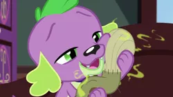 Size: 1280x720 | Tagged: safe, derpibooru import, screencap, spike, spike the regular dog, dog, equestria girls, equestria girls series, reboxing with spike!, spoiler:eqg series (season 2), dirty sock, male, paws, smelly