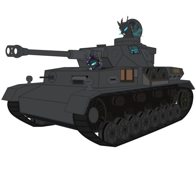 Size: 7200x6800 | Tagged: absurd resolution, artist:dolphinfox, changeling, changeling guard, derpibooru import, panzer iv, safe, simple background, svg, .svg available, tank (vehicle), transparent background, vector, world of tanks