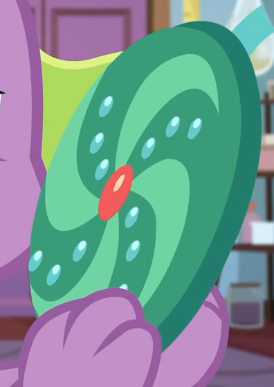Size: 396x558 | Tagged: safe, derpibooru import, screencap, spike, spike the regular dog, dog, equestria girls, equestria girls series, reboxing with spike!, spoiler:eqg series (season 2), cropped, fabulous fido's faberge flying disk, object, paws